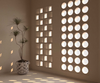 Modern Cement Brick Screen Partition-ID:416039945