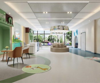 Modern Hospital Hall-ID:558671003