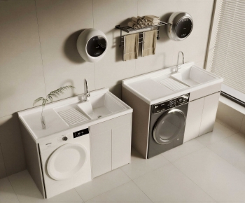 Modern Laundry Cabinet-ID:808846951