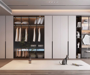 Modern Clothes Storage Area-ID:123679688