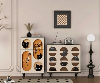 French Style Decorative Cabinet-ID:296271092