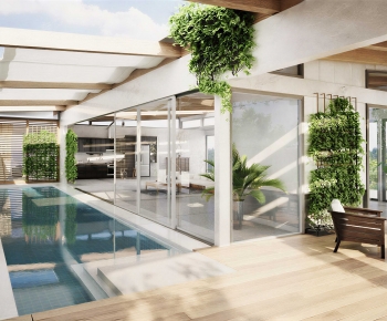 Modern Glass Sunshine Room-ID:199798116