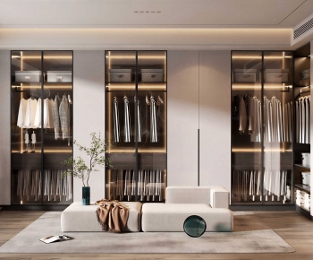 Modern Clothes Storage Area-ID:935025933