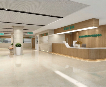 Modern Hospital Hall-ID:498893982