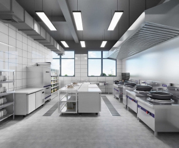 Modern Central Kitchen-ID:978082905