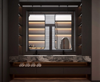 Modern Bathroom Cabinet-ID:664179095