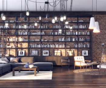 Industrial Style A Living Room-ID:264980894