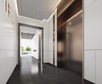 Modern Office Elevator Hall-ID:716887957