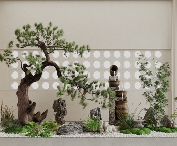 New Chinese Style Plant Landscaping-ID:887403019