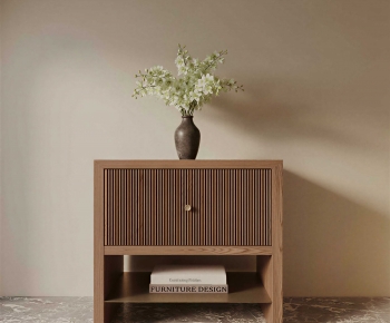 Wabi-sabi Style Bedside Cupboard-ID:486243018