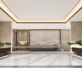 New Chinese Style Office Reception Desk-ID:725277909