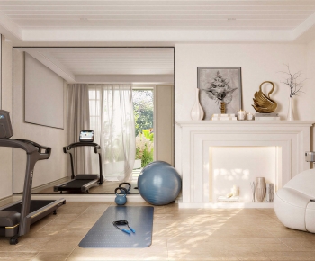 Modern Home Fitness Room-ID:610186107