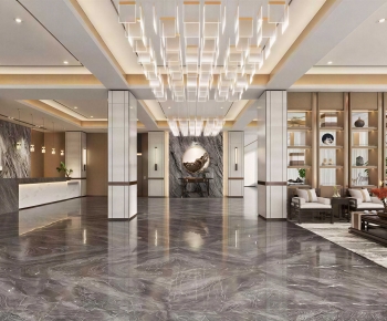 New Chinese Style Lobby Hall-ID:421701915