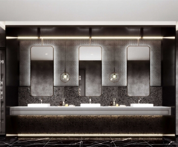 Industrial Style Public Toilet-ID:693912031