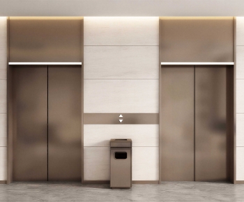 Modern Office Elevator Hall-ID:808754929