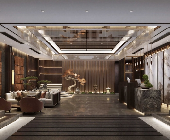 New Chinese Style Lobby Hall-ID:646382092