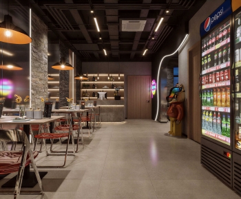 Industrial Style Barbecue Restaurant-ID:635385043