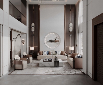 New Chinese Style A Living Room-ID:141087067