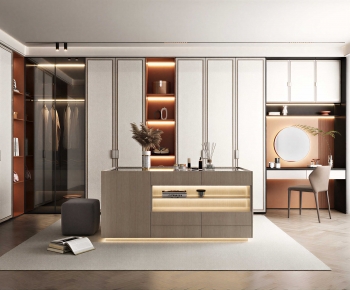 Modern Clothes Storage Area-ID:437463055