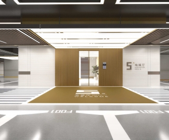 Modern Underground Parking Lot-ID:346921927