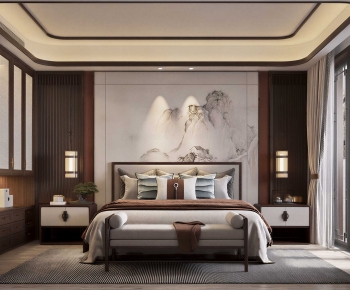 New Chinese Style Bedroom-ID:707706935