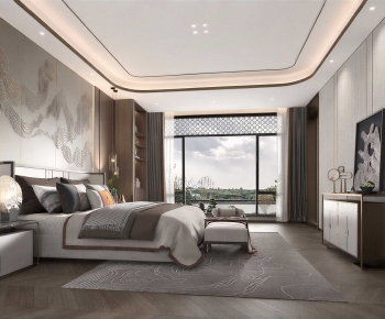 New Chinese Style Bedroom-ID:513154038