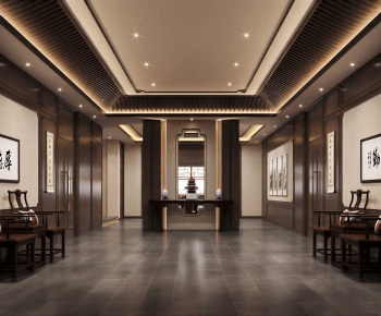 New Chinese Style Hallway-ID:873042113