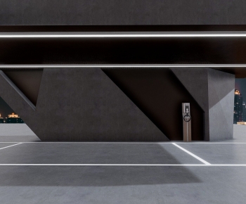 Modern Underground Parking Lot-ID:454576029