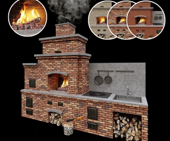 Modern Fireplace-ID:716047058