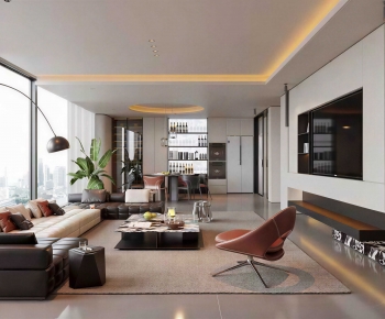 Modern A Living Room-ID:163927082