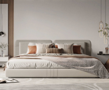 Modern Double Bed-ID:849545002