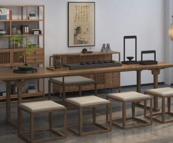 New Chinese Style Tea Tables And Chairs-ID:674588922