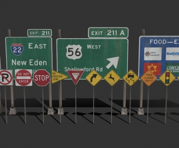 Modern Traffic Sign-ID:254787926