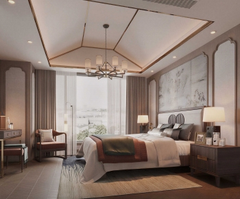 New Chinese Style Bedroom-ID:611831903