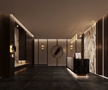 New Chinese Style Office Reception Desk-ID:877607113