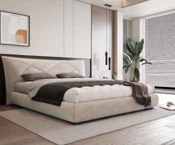 Modern Double Bed-ID:471664912