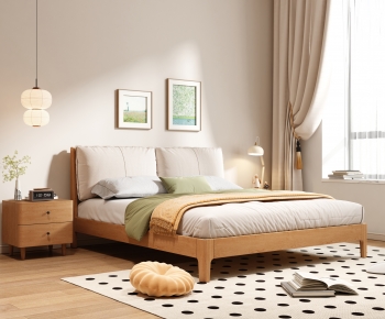 Nordic Style Double Bed-ID:577920915