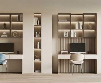 Modern Computer Desk And Chair-ID:315494064