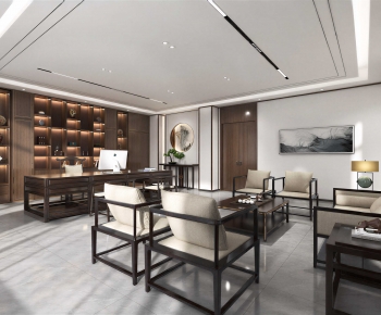 New Chinese Style Manager's Office-ID:194097047