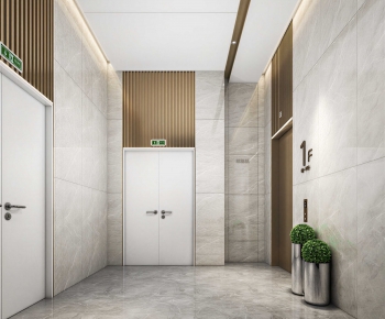 Modern Office Elevator Hall-ID:202863937