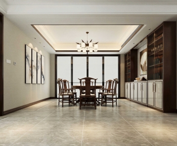 New Chinese Style Dining Room-ID:739439018