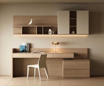 Modern Computer Desk And Chair-ID:562062981