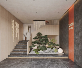 New Chinese Style Stairwell-ID:112293009