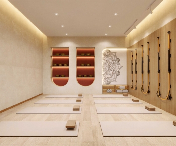 Wabi-sabi Style Yoga Room-ID:737822062