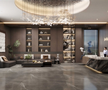 Modern Office Reception Desk-ID:927305942