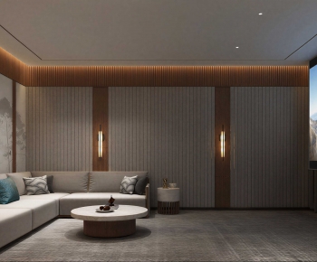 New Chinese Style A Living Room-ID:603849892