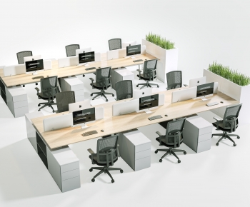 Modern Office Desk And Chair-ID:807919566