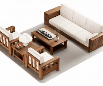 New Chinese Style Sofa Combination-ID:570458894