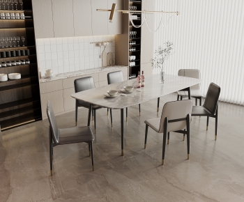 Modern Dining Table And Chairs-ID:602889061