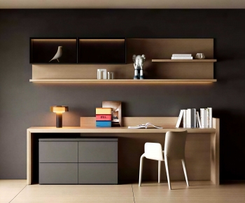 Modern Computer Desk And Chair-ID:114403962